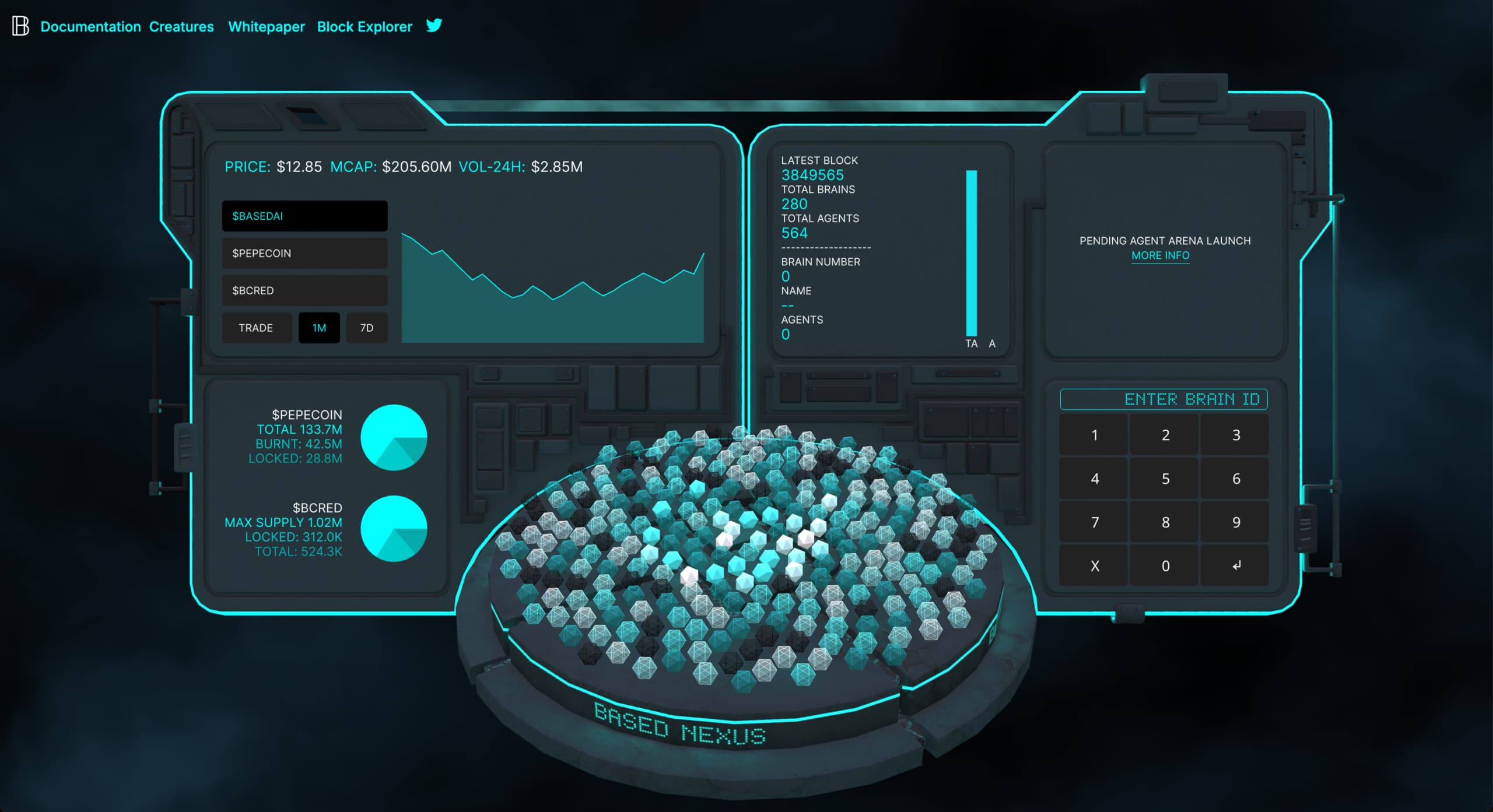 BasedAI Nexus: Visualizing Blockchain Data in 3D